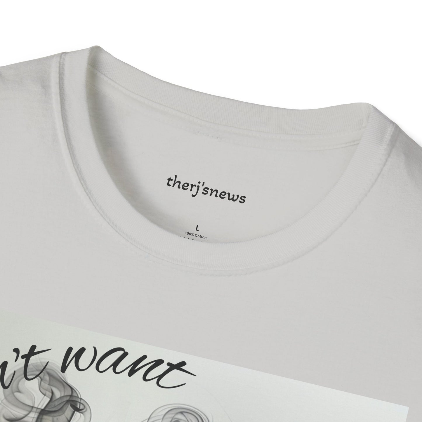 Stylish Unisex Softstyle T-Shirt with Smoky Artwork, Casual Wear, Gift for Smokers, Unique Graphic Tee, Statement Shirt, Trendy Apparel