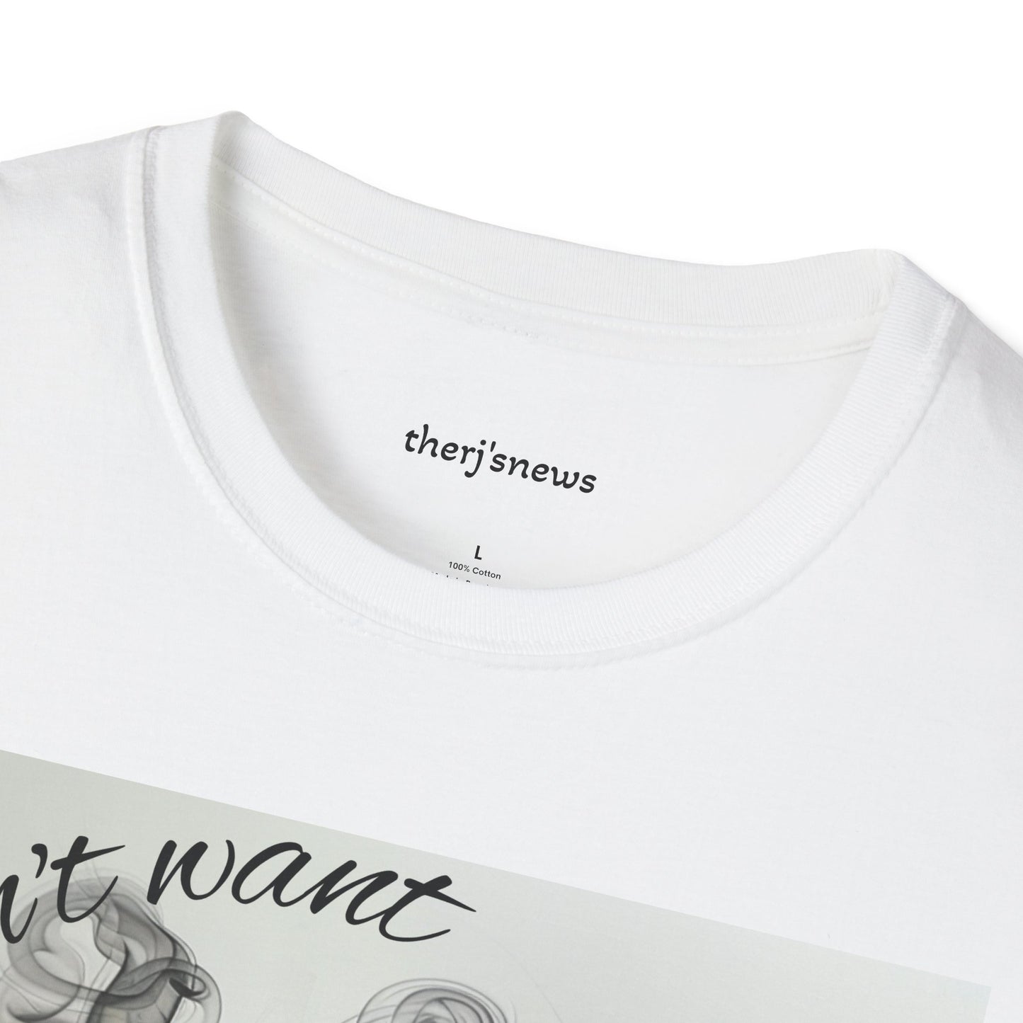 Stylish Unisex Softstyle T-Shirt with Smoky Artwork, Casual Wear, Gift for Smokers, Unique Graphic Tee, Statement Shirt, Trendy Apparel