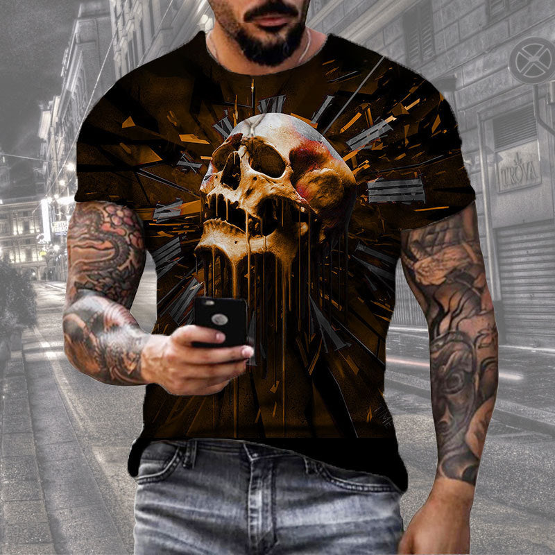 Digital Funny Quirky Printed Short-sleeved T-shirt