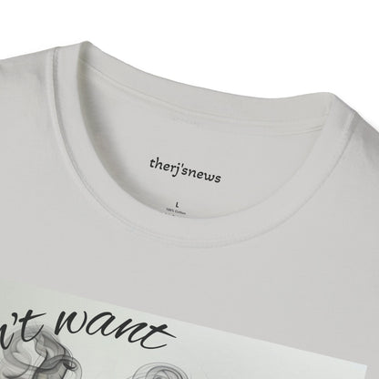 Stylish Unisex Softstyle T-Shirt with Smoky Artwork, Casual Wear, Gift for Smokers, Unique Graphic Tee, Statement Shirt, Trendy Apparel