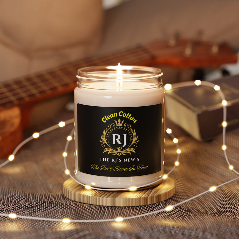 Clean Cotton Scented Soy Candle - Fall Decor, Aromatherapy Gift, Cozy Home Fragrance, Holiday Essential, Relaxation Treat