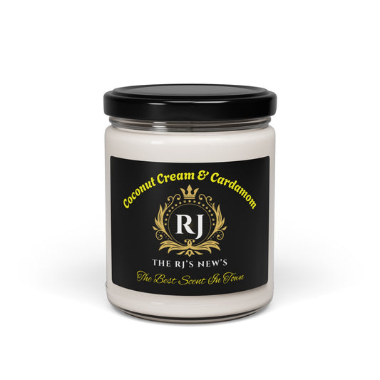 Coconut Cream & Cardamom Scented Soy Candle - Fall Decor, Aromatherapy Gift, Cozy Home Fragrance, Holiday Essential, Relaxation Treat