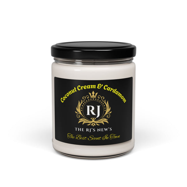Coconut Cream & Cardamom Scented Soy Candle - Fall Decor, Aromatherapy Gift, Cozy Home Fragrance, Holiday Essential, Relaxation Treat