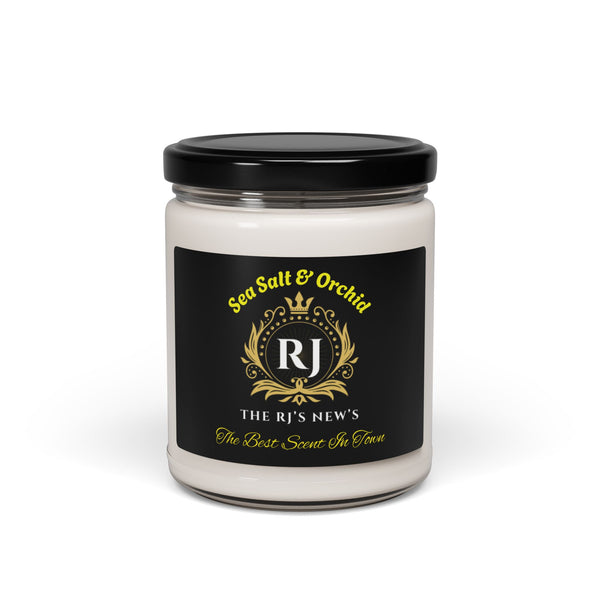 Sea Salt & Orchid Scented Soy Candle - Fall Decor, Aromatherapy Gift, Cozy Home Fragrance, Holiday Essential, Relaxation Treat