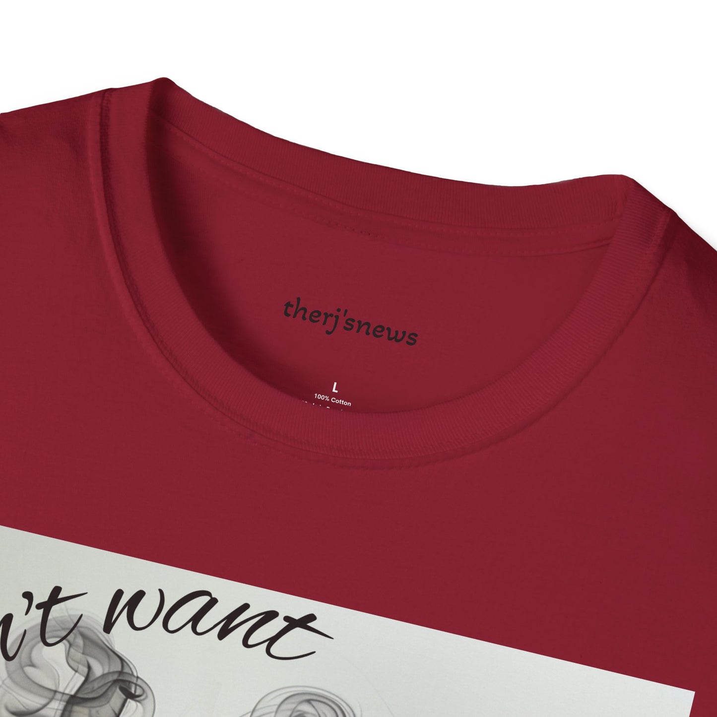 Stylish Unisex Softstyle T-Shirt with Smoky Artwork, Casual Wear, Gift for Smokers, Unique Graphic Tee, Statement Shirt, Trendy Apparel