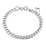 Bold Stainless Steel Miami Curb Chain Bracelet