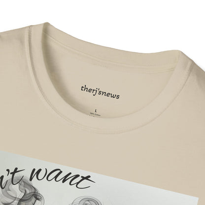 Stylish Unisex Softstyle T-Shirt with Smoky Artwork, Casual Wear, Gift for Smokers, Unique Graphic Tee, Statement Shirt, Trendy Apparel