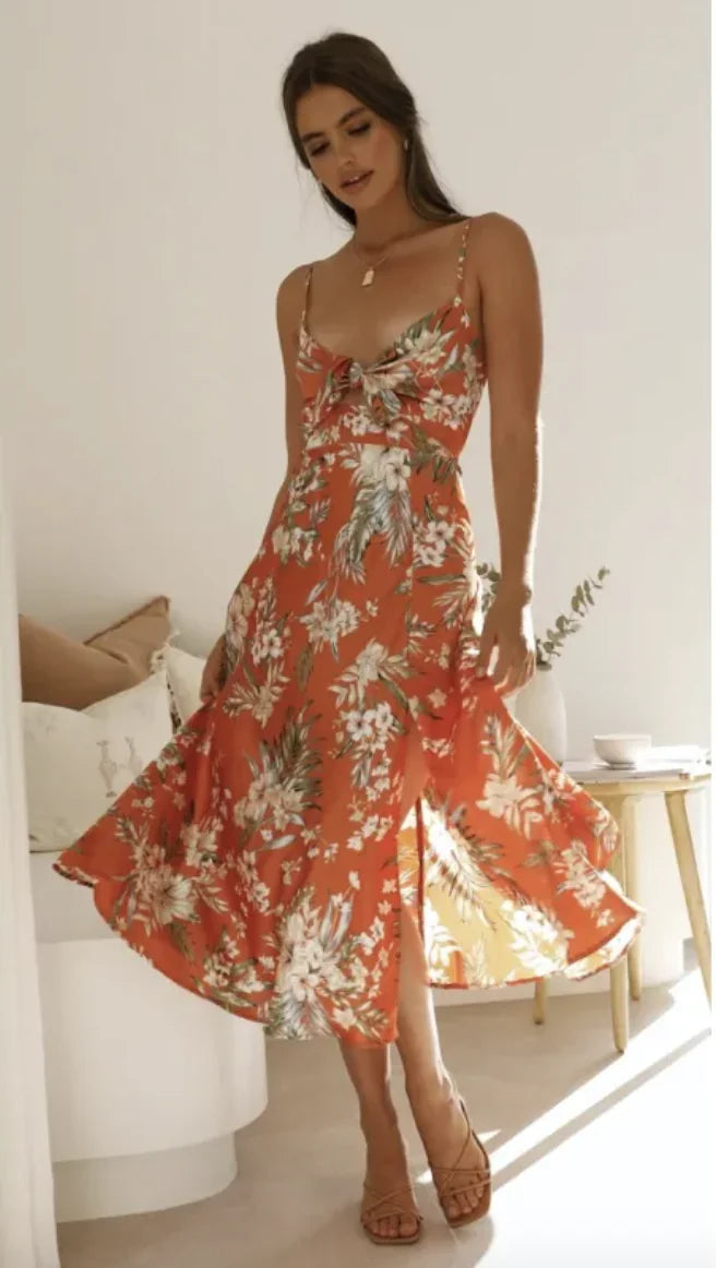 Robe courte à imprimé floral