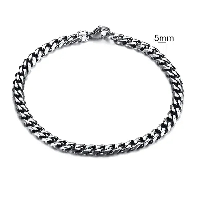 Bold Stainless Steel Miami Curb Chain Bracelet