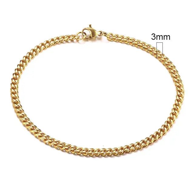 Bold Stainless Steel Miami Curb Chain Bracelet