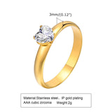 Heart CZ Engagement Ring