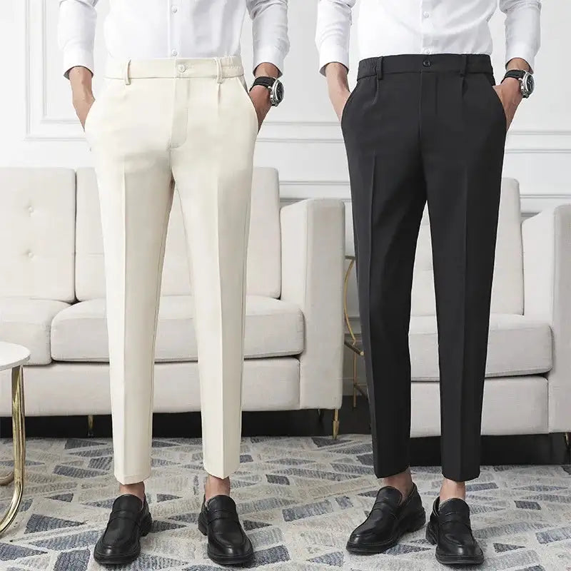 Pantalon slim business sans repassage