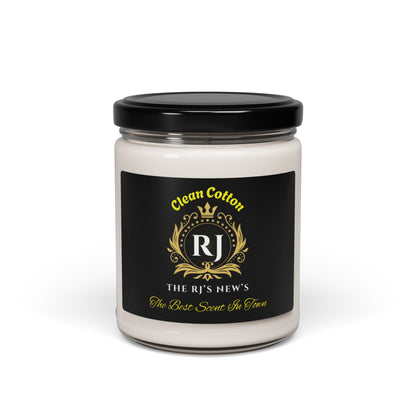 Clean Cotton Scented Soy Candle - Fall Decor, Aromatherapy Gift, Cozy Home Fragrance, Holiday Essential, Relaxation Treat