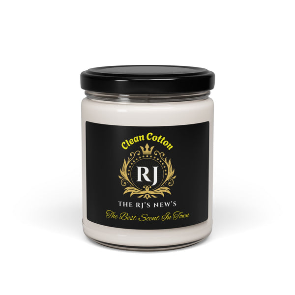 Clean Cotton Scented Soy Candle - Fall Decor, Aromatherapy Gift, Cozy Home Fragrance, Holiday Essential, Relaxation Treat