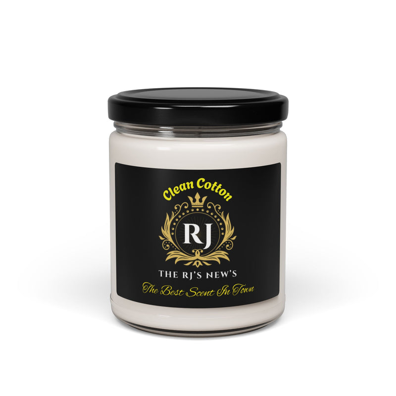 Clean Cotton Scented Soy Candle - Fall Decor, Aromatherapy Gift, Cozy Home Fragrance, Holiday Essential, Relaxation Treat