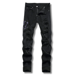 Black Python Jeans