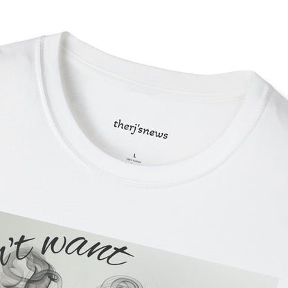 Stylish Unisex Softstyle T-Shirt with Smoky Artwork, Casual Wear, Gift for Smokers, Unique Graphic Tee, Statement Shirt, Trendy Apparel