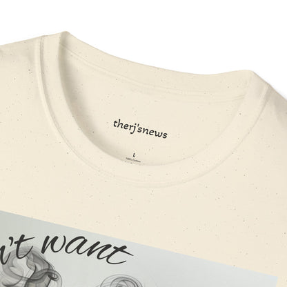 Stylish Unisex Softstyle T-Shirt with Smoky Artwork, Casual Wear, Gift for Smokers, Unique Graphic Tee, Statement Shirt, Trendy Apparel