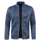 Men Zipper Jackets Standing Collar