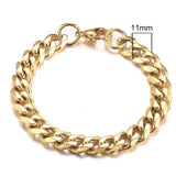 Bold Stainless Steel Miami Curb Chain Bracelet