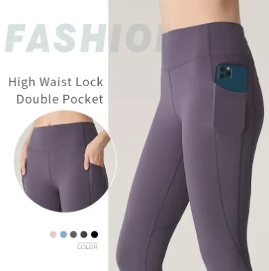 Pantalon de yoga pour femme, legging taille haute rehaussant les hanches