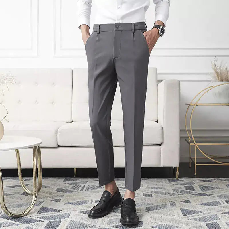 Pantalon slim business sans repassage