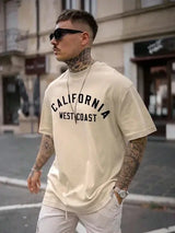 T-shirt Summer New Fashion Men's English Letter Printing Pattern