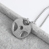 Stainless Steel Dumbbell Necklace