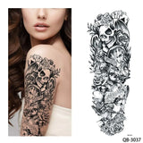 5Pcs Large Temporary Body Art Arm Tattoo Sticker Sleeve Man Women Waterproof USA