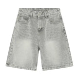 Men's Vintage Blue Denim Shorts Casual Loose