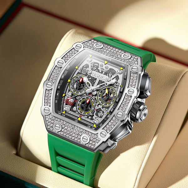 Full Diamond Fashion New Multi-functional Mechanical Watch