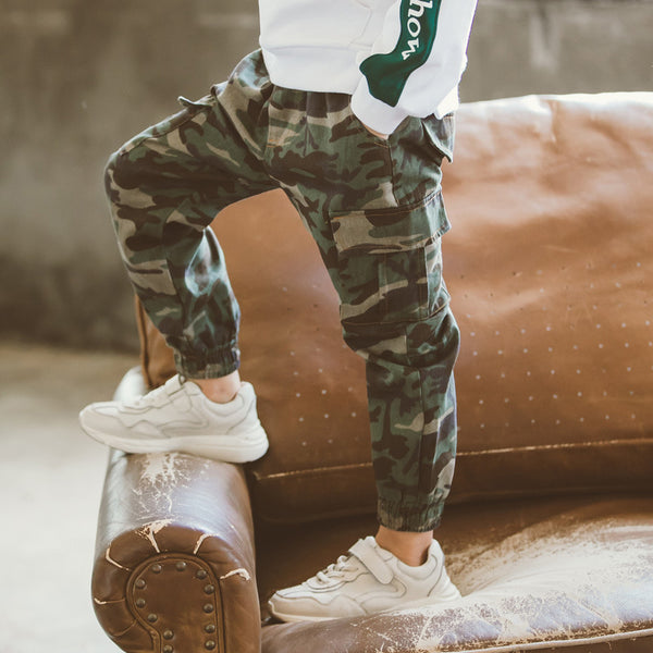 Children's Sports Military Camouflage Casual Trousers