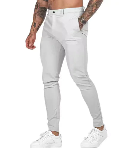 BreezeFit Men's Casual Slim-Ankle Trousers