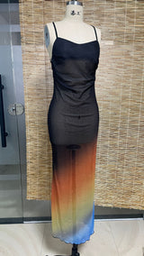 Women's Sling Gradient Sleeveless Dress