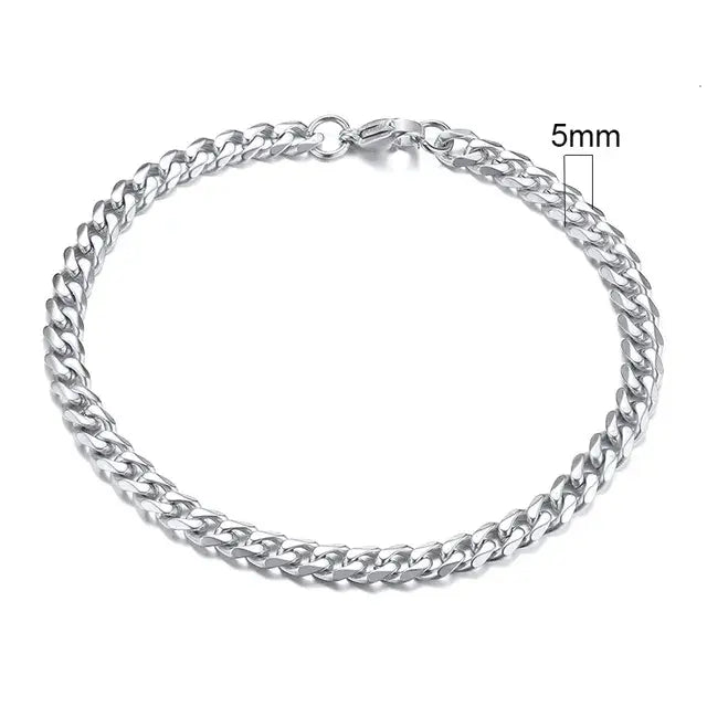 Bold Stainless Steel Miami Curb Chain Bracelet