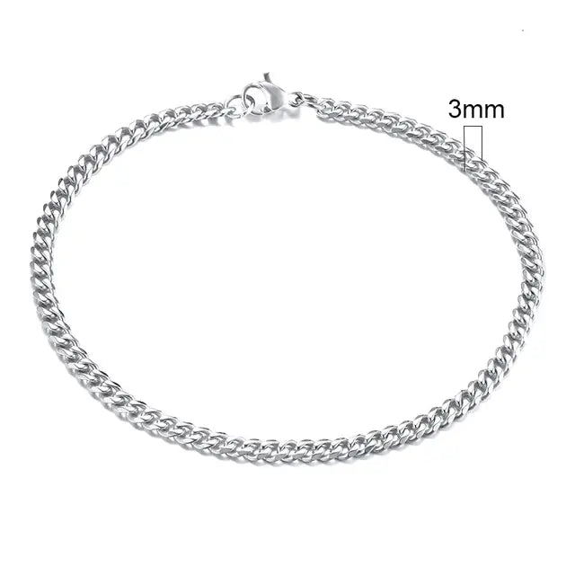 Bold Stainless Steel Miami Curb Chain Bracelet