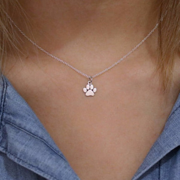 Popular Cute Animal Cat's Paw Foot Necklace
