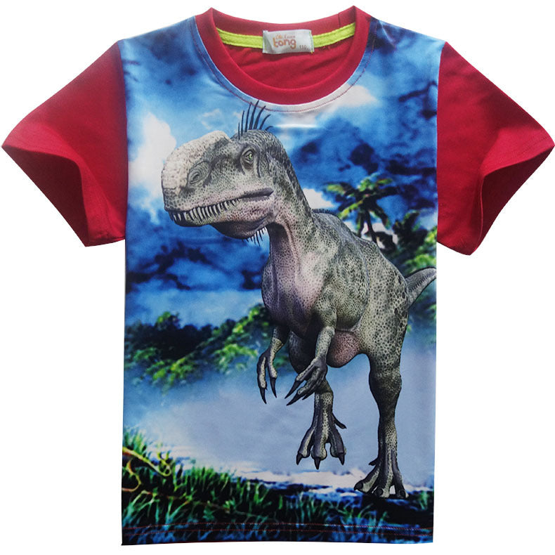 T-shirt pour enfants, costume de dinosaure à manches courtes