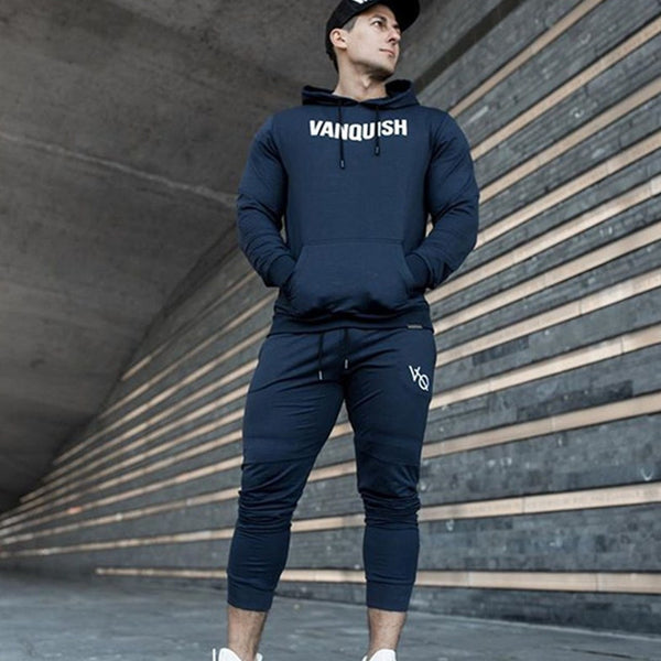 Men's Fashionable Running Fitness Long Sleeve Suit