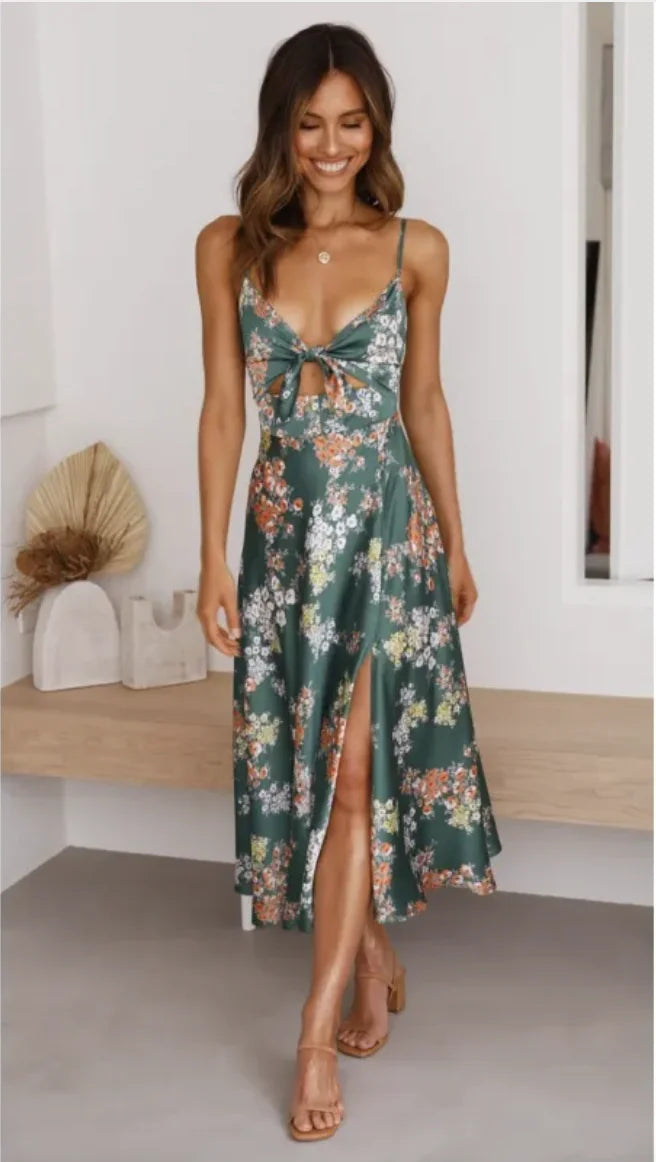 Robe courte à imprimé floral