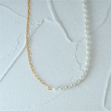 Sterling Silver French Millet Pearl Choker