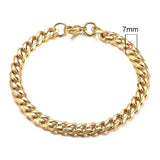 Bold Stainless Steel Miami Curb Chain Bracelet