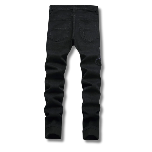 Black Python Jeans